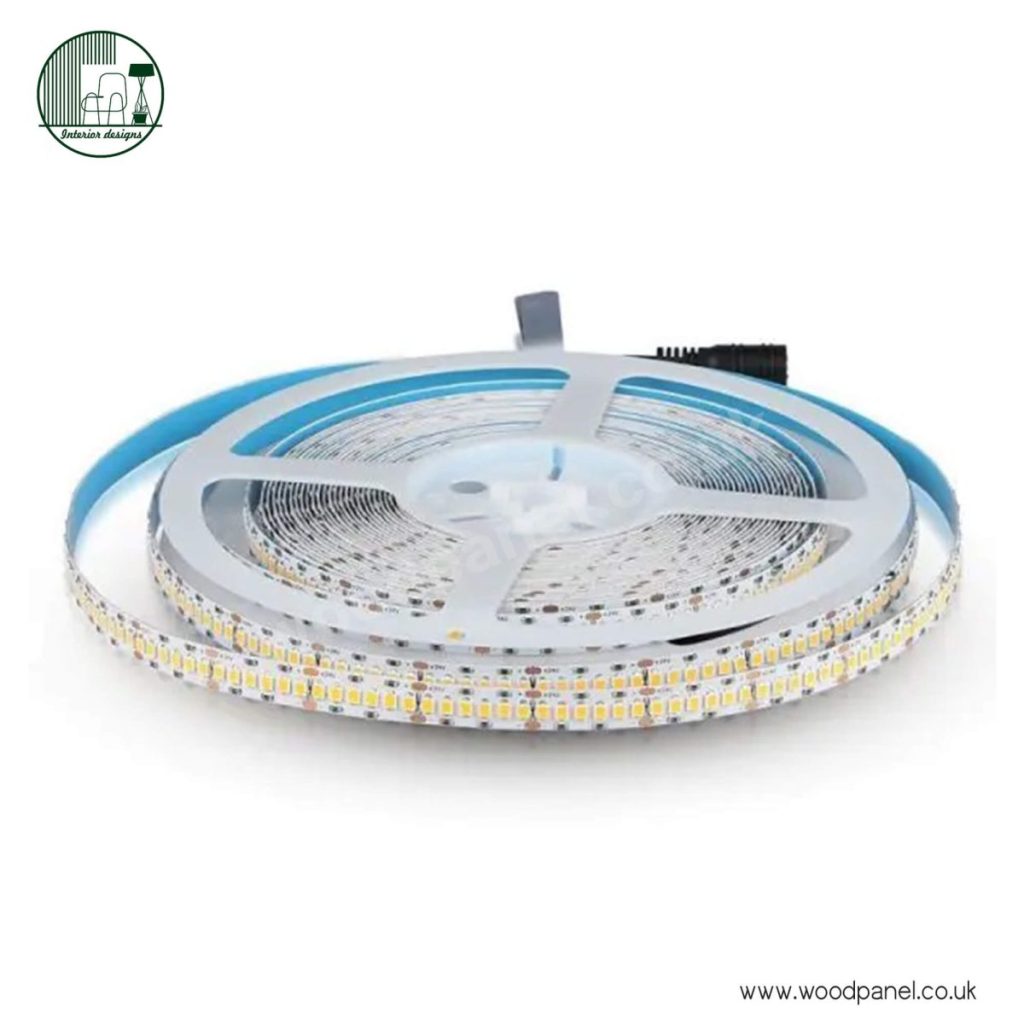 LED Strip 120 LED/meter 12V 1m CRI With OPAL SILICON STRIP COVER FOR WOOD PANELS
