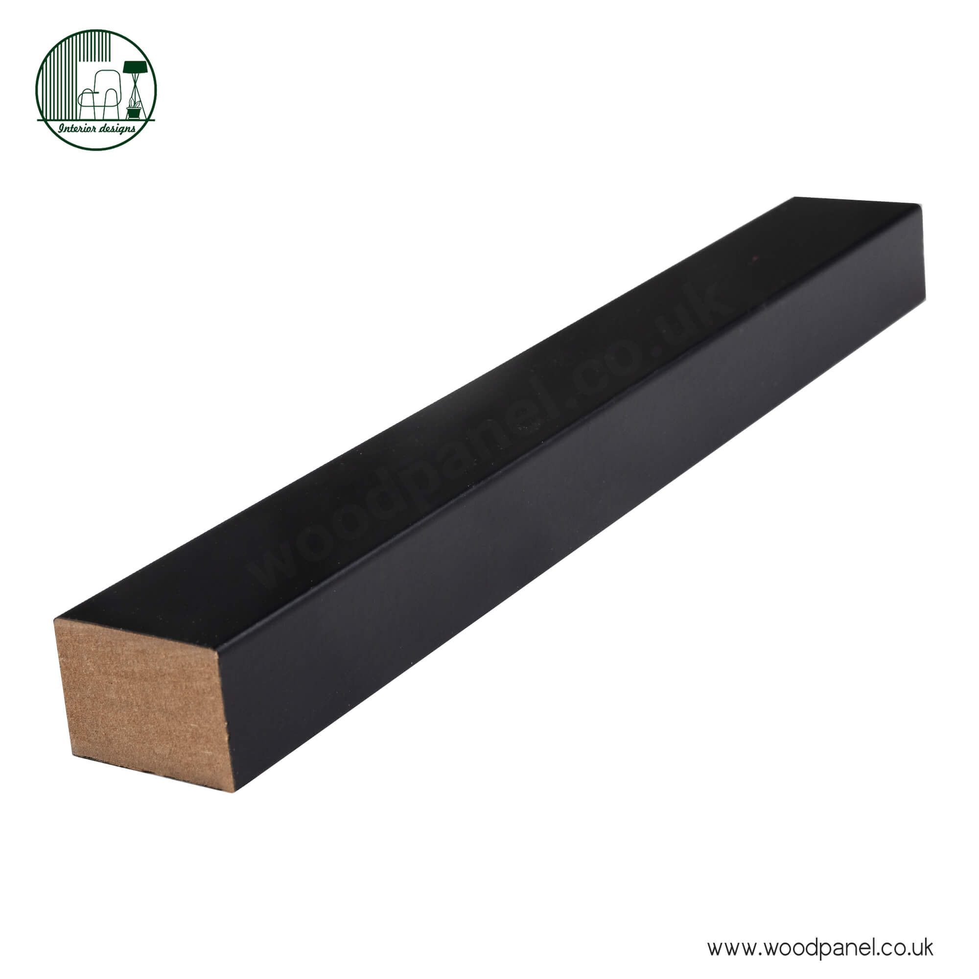 Individual Wood Slats U899 Soft Touch Black
