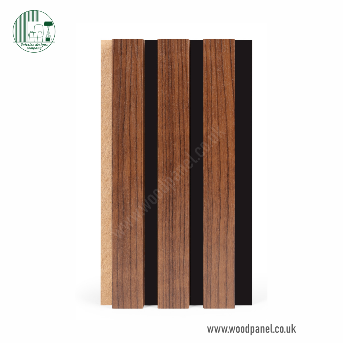 H3774 BLK 120 Purity Panel H3734 Natural Dijon Walnut with Black Strip ST120