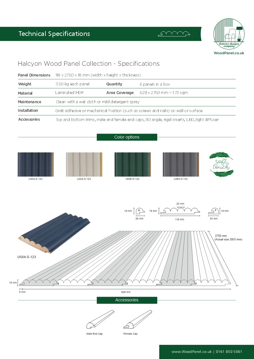 Tech Halcyon Halcyon Wood Panel - Diamond Grey