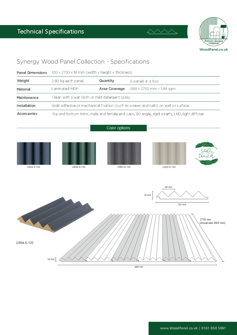 Tech Synergy Synergy Wood Panel - Diamond Grey
